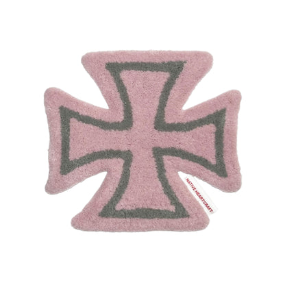 CROSS CHAIR RUG - PINK