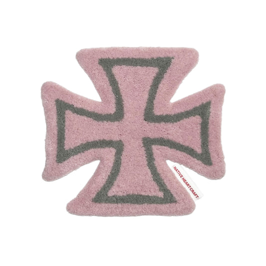 CROSS CHAIR RUG - PINK