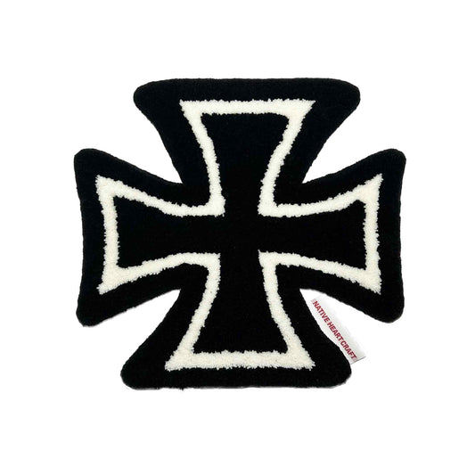 CROSS CHAIR RUG - BLACK