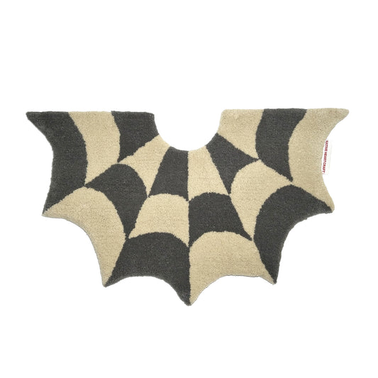 WEB CHECK RUG - BEIGE