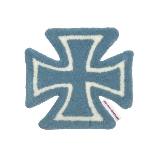 CROSS CHAIR RUG - BLUE