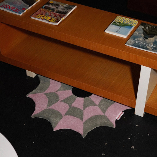WEB CHECK RUG - PINK