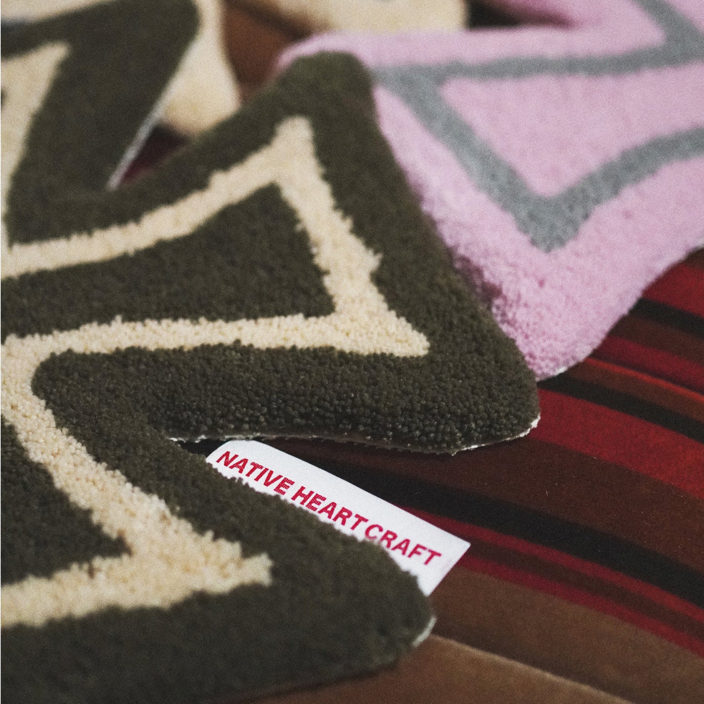 CROSS CHAIR RUG - KHAKI