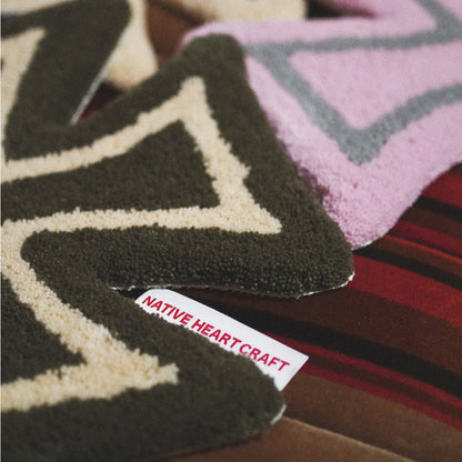 CROSS CHAIR RUG - KHAKI