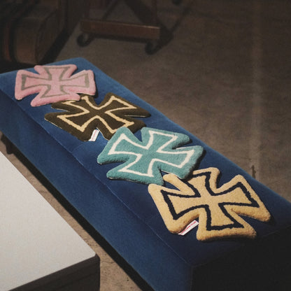 CROSS CHAIR RUG - KHAKI