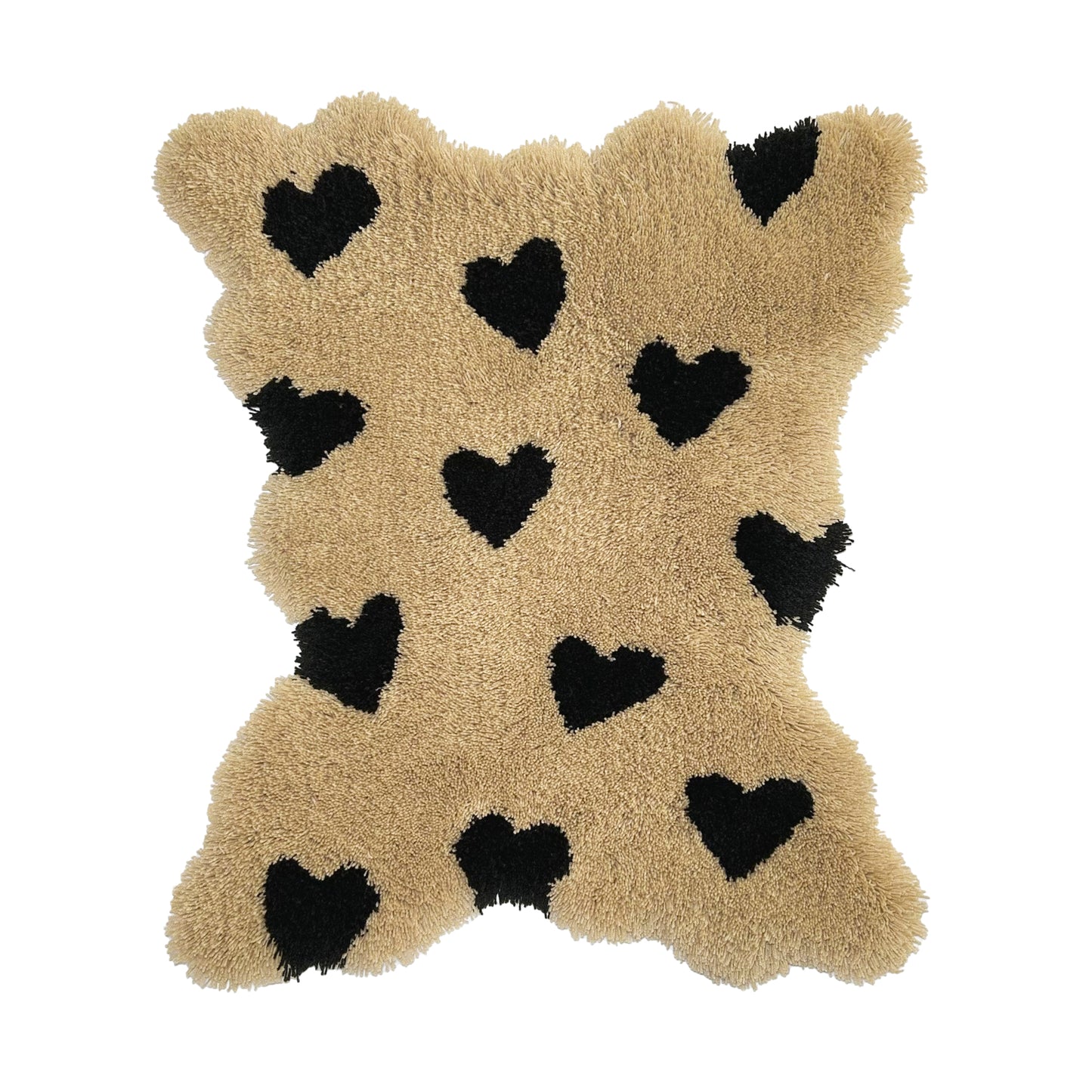 HEART FUR RUG - BEIGE