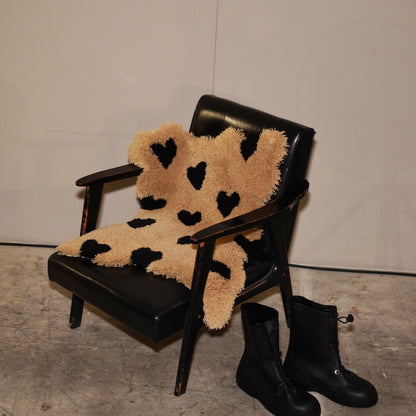 HEART FUR RUG - BEIGE